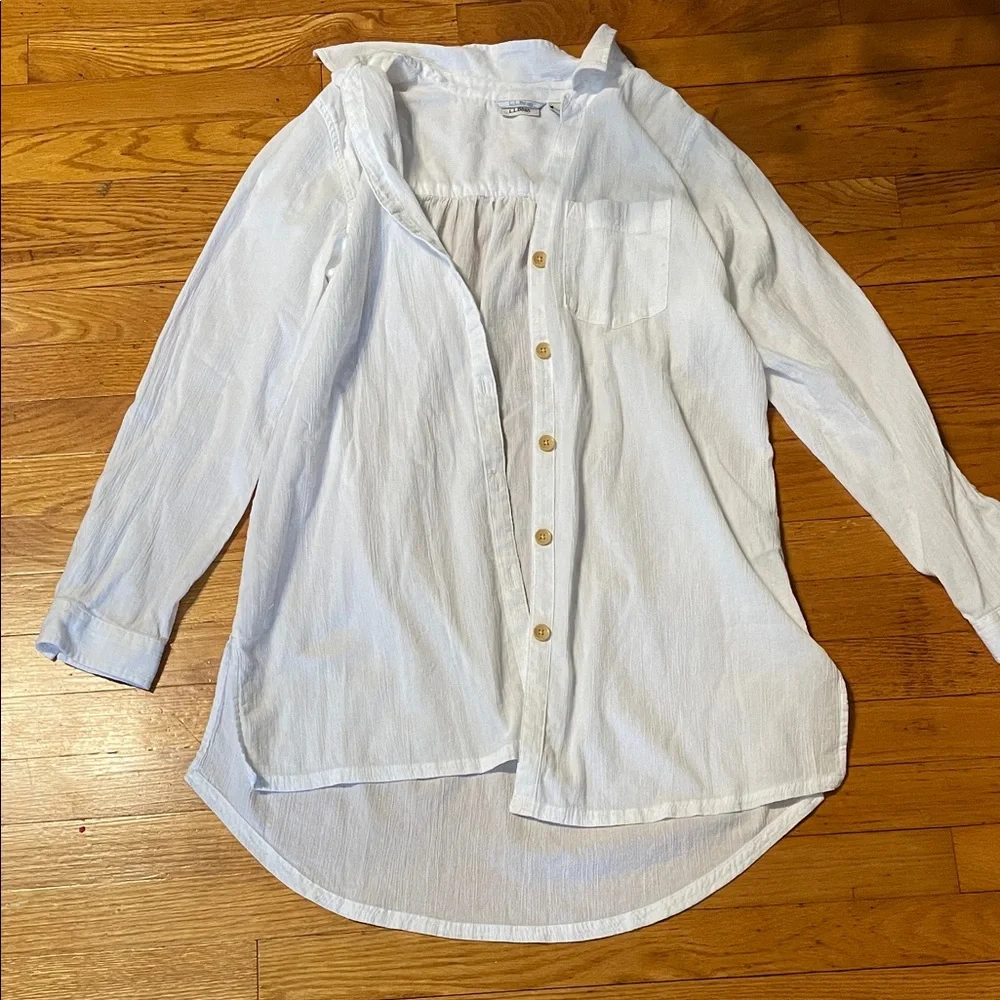 L.L. Bean White Swim Coverup - Picture 1 of 7